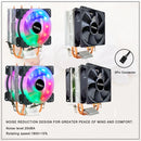 Cooler de processador x99 para LGA 2011 RGB Ventilador IWONGOU 2 Heatpipes CPU Radiator PWM 3Pin Fans para Intel 1366/1700/AM4/AMD