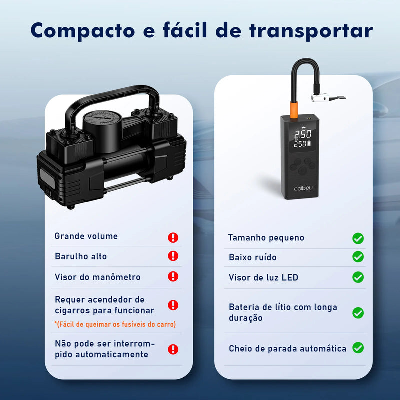 Mini compressor de ar portátil, compressor de ar portátil, compressor de ar, bomba de enchimento de pneus de carro, bomba de ar