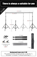 Suporte de fundo para estúdio fotográfico 2x2, 2x3, 2,6x3m, tela verde, sistema de suporte chromakey, moldura de vídeo para festas