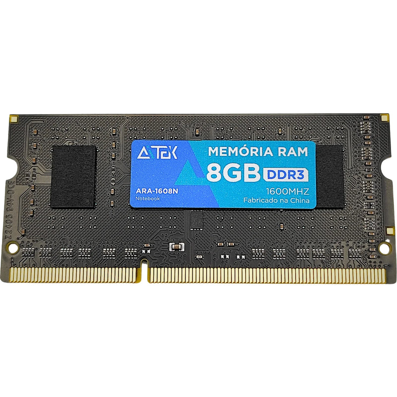 Memória Ram para Notebook 8GB DDR3 1600MHZ Formato SO-DIMM