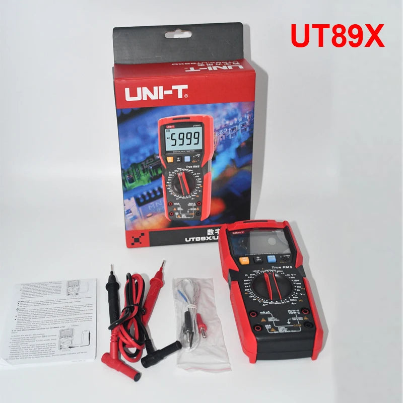 UNI-T UT89XD UT89X Multímetro Digital Profissional True RMS 20A Corrente AC DC Voltímetro Capacitância Resistência Testador Automático