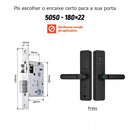 Fechadura eletrônica inteligente com impressão digital biométrica, cartão inteligente, senha, chave, desbloqueio, USB, sem aplicativo, trava de carga de emergência para casa