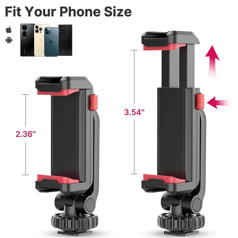 Suporte vertical para celular Ulanzi ST-06S para câmera DSLR, monitor, tripé, braçadeira para gravação de vlogs com smartphone