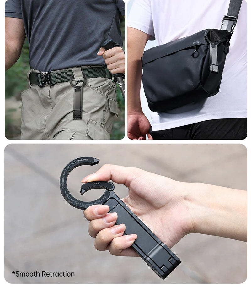 Ulanzi MA30 Magsafe Phone Tripod Dual-sided Magnetic Phone Holder Phone Stand for Iphone 16 15 Outdoor Travel Vlog LiveStreaming