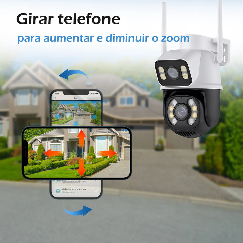 Câmera de segurança Wi-Fi 6MP e 4K inteligentes 360 Bluetooth