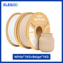 Filamento PLA fosco ELEGOO 1 kg, filamento FDM para impressora 3D de 1,75 mm, precisão dimensional de +/- 0,02 mm, bobina de papelão de 1 kg (2,2 lbs)