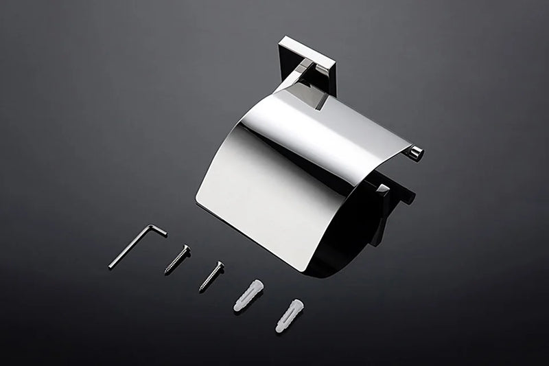 Acessórios para banheiro em aço inoxidável, espelho, cromado, polido, toalheiro, suporte para papel higiênico, barra de toalha, gancho, acessórios para banheiro