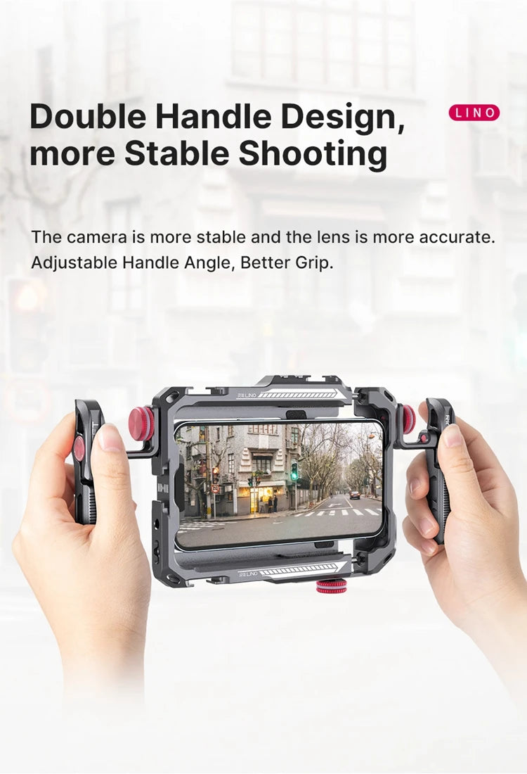 Capa protetora universal para smartphone Ulanzi Lino com alça lateral para iPhone 16, 15, 14, 13, 12 Pro Max, Samsung, Xiaomi e OPPO