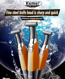 Maquina Barbeador e Aparador de Pelos Elétrico Recarregável Kemei KM-1910 styling trimmer Impermeável