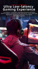 Fones de ouvido para jogos Kofire UG-05 2.4G BT5.0 sem fio com microfone RBG luz vibração Bluetooth para PS4 PS5 PC Switch