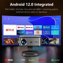 Projetor externo XIWBSY 2025 4K, 40000 lúmens, foco automático, projetor inteligente, vídeo 8K, home theater, Wi-Fi 6, Bluetooth 5.3, projetor portátil.