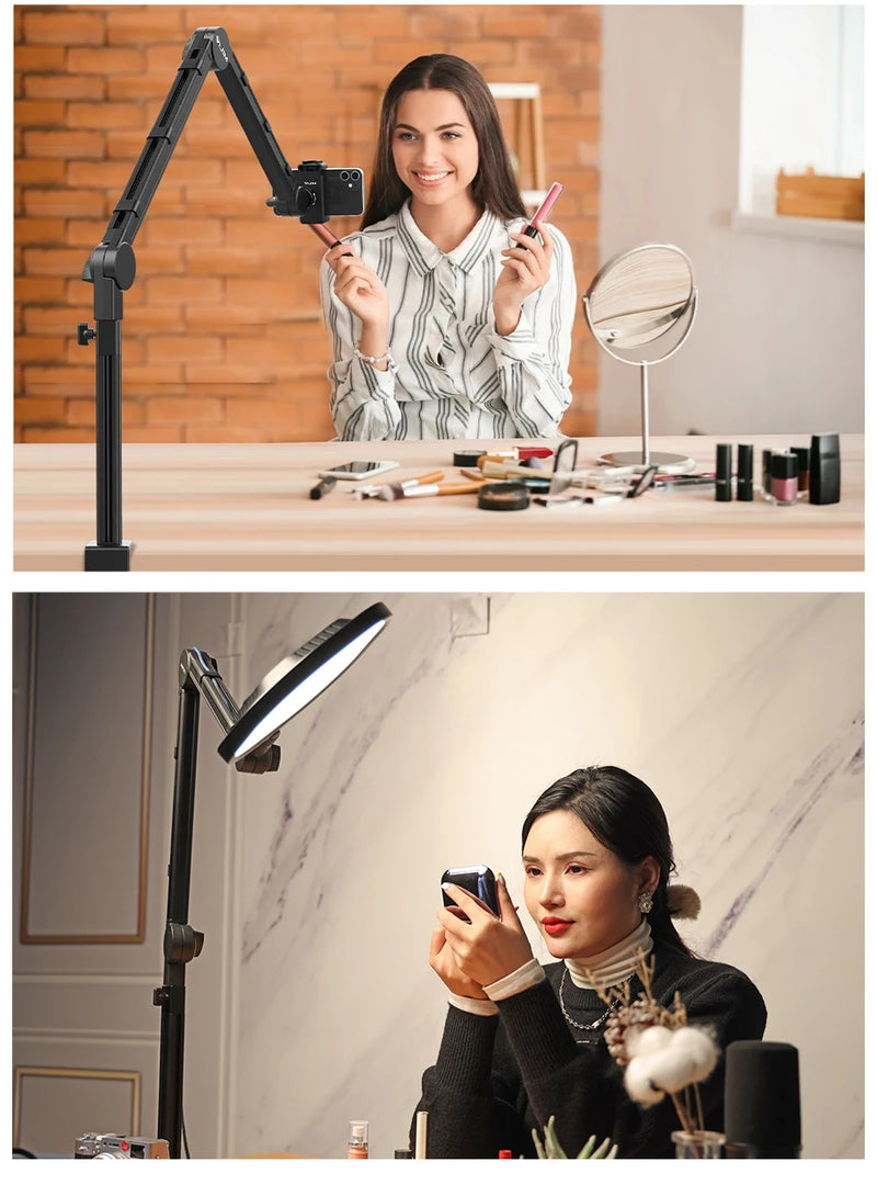 Suporte para microfone de mesa VIJIM LS24, braço de microfone com suspensão ajustável em 360° e parafuso de 1/4, suprimentos para estúdio fotográfico