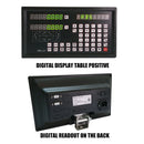 Visor digital DRO-2V AC90-260V e 2 réguas de vidro com escala linear de 0-1000mm para tornos e fresadoras.