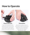 Kit de suporte de carro com ventosa Ulanzi para câmera de ação de celular GoPro Hero Insta360 DJI Magic Arm com rotação flexível e vidro que suga