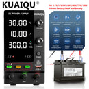 Fonte de alimentação KUAIQU DC 30V 10A, fonte de alimentação de bancada DC regulada por comutação ajustável, 12V 24V 48V 60V 120V, carregamento inteligente
