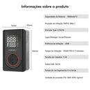 Bomba de inflação portátil sem fio de 60 W, bateria de 1800 mAh * 2,5 modos (carro/bicicleta/motocicleta), desligamento automático por LED, tipo C