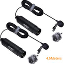 Microfone de lapela Comica XLR, omnidirecional de 3 pinos CVM-V02O para filmadoras Canon Sony Panasonic