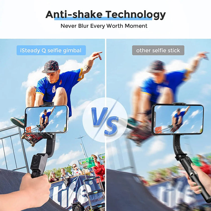 Estabilizador Gimbal Portátil Hohem iSteady Q para Celular, Haste Extensora, Tripé Ajustável com Controle Remoto para Smartphone