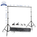 SH Novo Kit de Suporte para Fundo de Foto 2X2M 2X3M 2,6X3M com Ajuste de Altura para Estúdio Fotográfico com Clipe