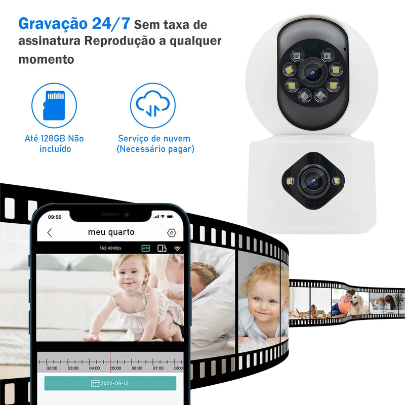 Bebê, ICSee, Câmera de Segurança Wi-Fi, Câmera IP, Câmera 360, Câmeras de Vigilância Wi-Fi, Mini Câmera Wi-Fi, Coibeu