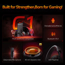 Fone de ouvido sem fio para jogos Picun G1 2,4 GHz, som surround 3D, áudio espacial, microfone ENC HD, fones de ouvido leves para jogadores, PS5, PC e telefone