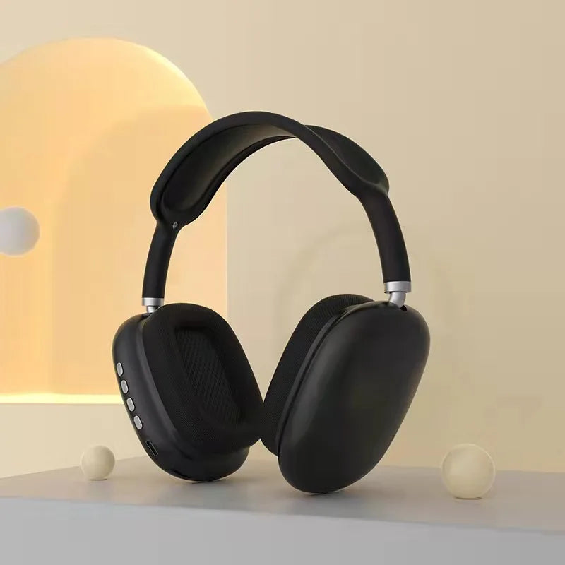 Fones de ouvido Bluetooth, head mounted gaming estéreo sem fio com microfone
