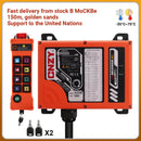 Controle remoto industrial à prova d'água e resistente à poeira para guindaste HENJEL H208 com interruptor de dupla velocidade e controle remoto sem fio de 12 V/24 V CC.