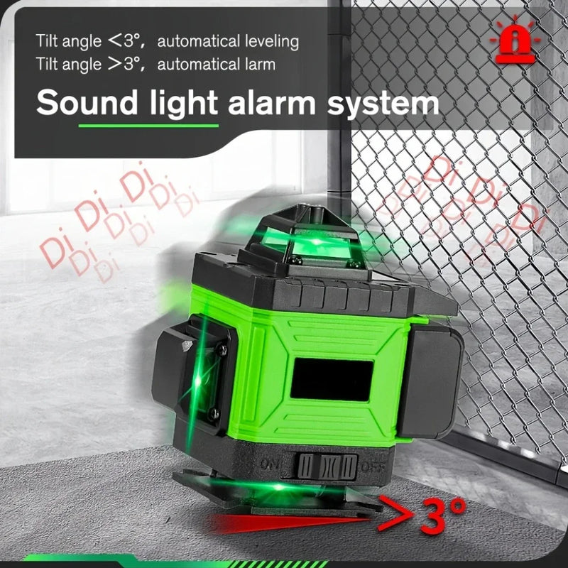 Ferramenta de construção profissional 16 linhas 4D autonivelante nível a laser estoque Brasil bateria 2400mAh controle remoto Bluetooth