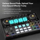 Mixer controladora Maono AME2 para DJ, placa de som, equipamento portátil para gravação e streaming em estúdio.