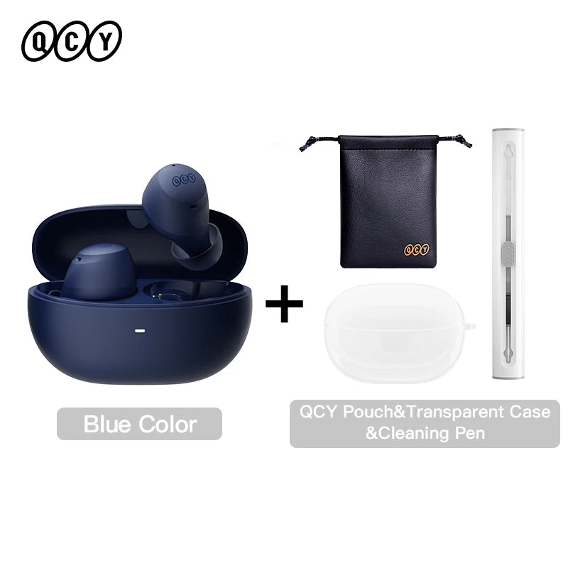 Fones de ouvido sem fio QCY HT07 ANC com cancelamento de ruído de 40 dB TWS, 6 microfones, chamada AI HD, Bluetooth 5.2, reprodução de 32 horas