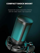 Microfone para jogos AmpliGame com silenciador rápido, microfone condensador USB RGB com tripé para PC, laptop, PS4/5, streaming de podcast - A2