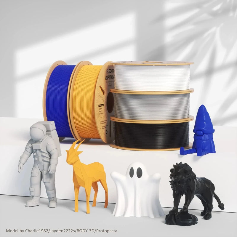 Filamento ELEGOO RAPID PLA+ de 1,75 mm, filamento para impressora 3D, suporta velocidade de impressão de 30-600 mm/s, compatível com a maioria das impressoras 3D FDM