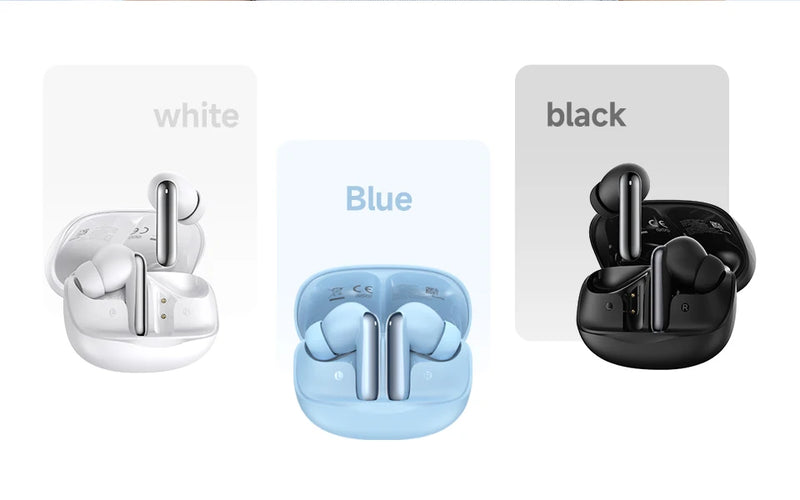 Fones de ouvido sem fio QCY Melobuds N50 ANC Bluetooth 5.4 com cancelamento de ruído ativo, 6 microfones, conexão multiponto para chamadas nítidas
