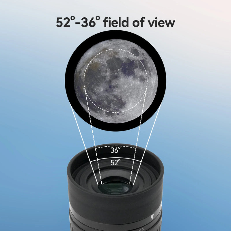 Ocular Svbony SV135 com zoom de 1,25" de 7 mm a 21 mm, design óptico totalmente multirrevestido, para usuários de óculos