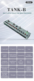 M-VAVE Yuimer KPTPRO 2025 NOVO Pedal de Efeitos para Guitarra TANK G Atualizado para Guitarra e Baixo Multiefeitos, Tank G, TANK B, TANK MINI