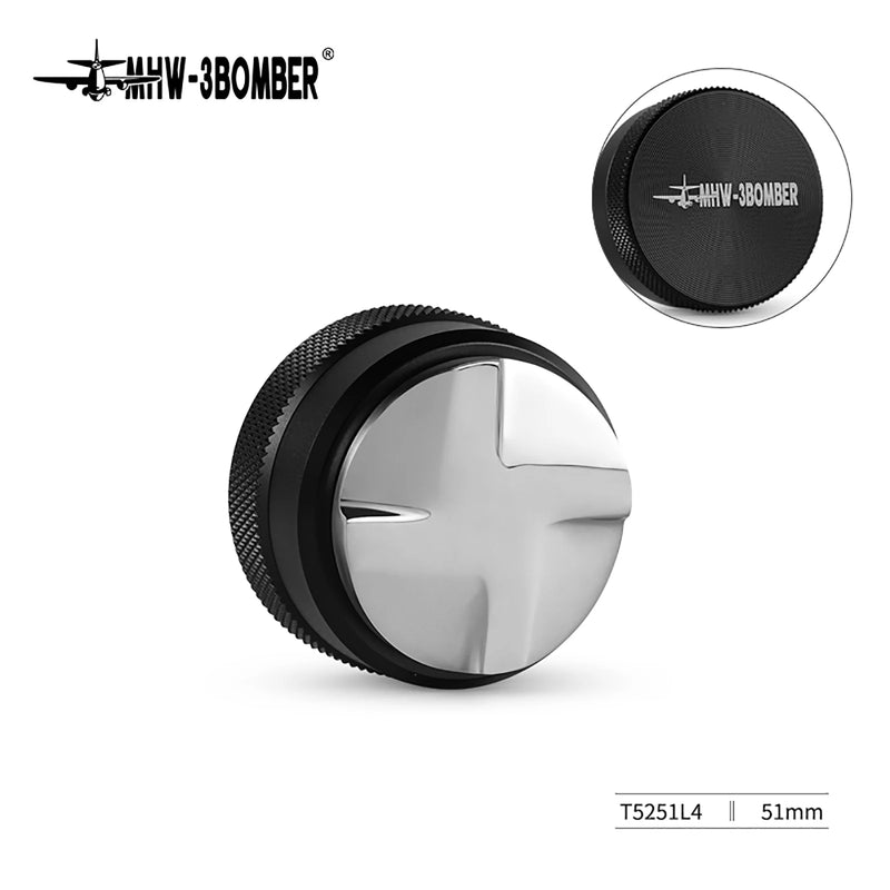 MHW-3BOMBER Compactador de café 51/53,35/58,35 mm 2 molas Compactador de café expresso Base de rosca de aço inoxidável Acessórios para café de barista doméstico