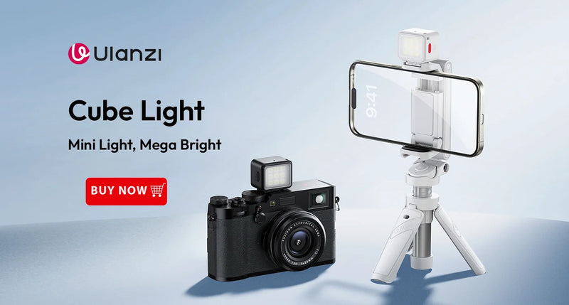 Ulanzi MT-08 Mini Tripé Branco Dobrável Monopé Tripé 1/4'' Universal para DSLR Android iPhone Smartphone