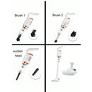 Aspirador de pó portátil sem fio Brasil, recarregável por USB, 2000mAh, máquina de esfregar, aspirador de pó portátil para carro e casa