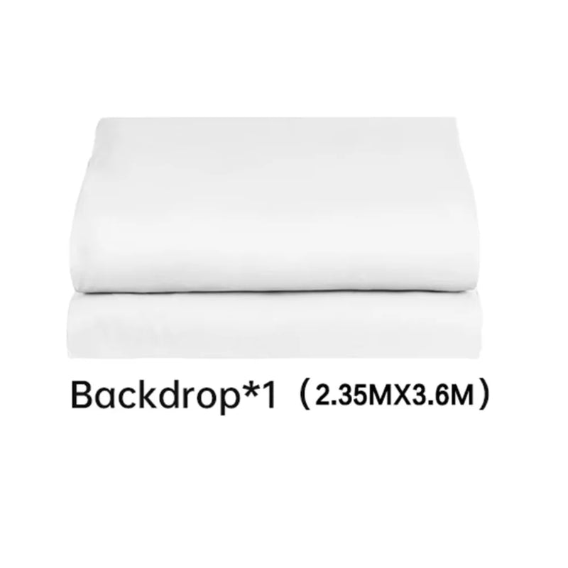 Cenário de tela verde Chromakey grande portátil com suporte para fotografia, sistema de suporte para gravação de vídeo e foto 240x400 cm