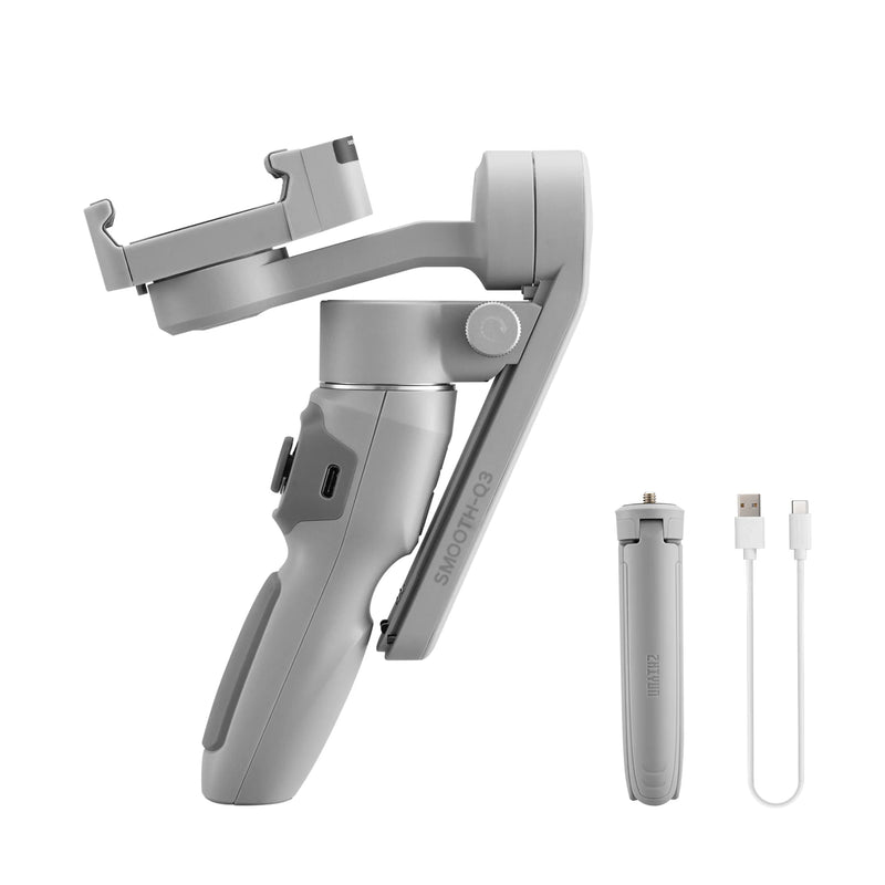 ZHIYUN SMOOTH Q3 Smartphones Gimbal 3-Axis Telefone Flexível Estabilizador Portátil com Luz de Preenchimento para Huawei iPhone Xiaomi Samsung