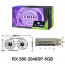 Placa de vídeo AMD Radeon RX 580 8GB GDDR5 256-bit 2048SP PCIe 3.0 x16 para desktops, modelo MLLSE. Processador de 14 nm para jogos.