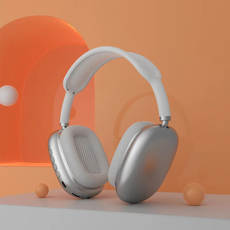 Fones de ouvido Bluetooth, head mounted gaming estéreo sem fio com microfone