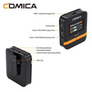 Microfone shotgun sem fio Comica VM40 2.4G supercardióide de dois canais para câmera/smartphone/PC e transmissões ao vivo no YouTube.