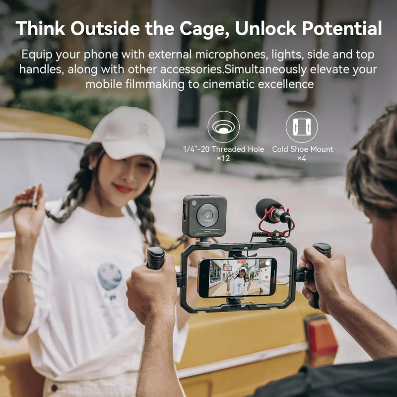 Alça lateral para celular SmallRig, com furos de expansão de 1/4" e liberação rápida para iPhone Samsung 4299