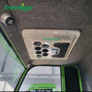 Ar condicionado elétrico de teto Treeligo 12V/24V 13500BTU para trailers, motorhomes e vans. Ideal para estacionamento e transporte em veículos recreativos, caminhões, trailers e caravanas.