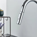 Torneira de cozinha FMHJFISD, torneira de cozinha dourada escovada, torneira de água retrátil, misturadora de alça única, rotação de 360 graus, torneira de chuveiro de cozinha