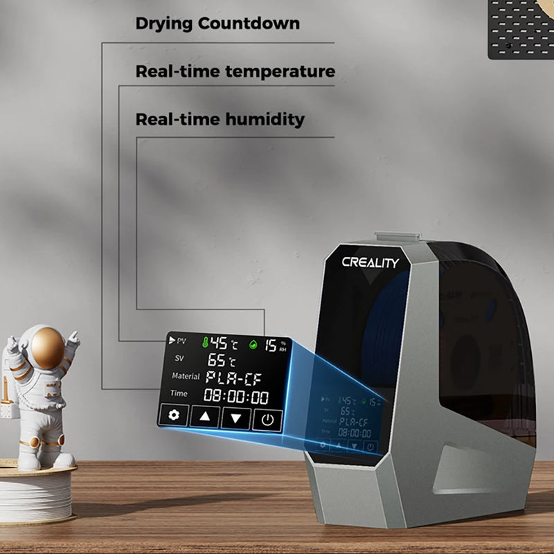 Caixa de secagem e Armazenamento de filamentos para Impressora 3D Creality Space π - Seleção rápida de filamentos, secagem eficiente
