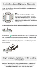 Controle remoto sem fio HENJEL H108 para guindaste de cauda de aeronave industrial com 8 teclas e velocidade única.