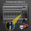 Portable Mixing Console 12 Channels Digital MP3 Computer Input Sound Card Mixer USB Console Karaoke Audio Mixer Broadcast