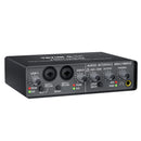 Placa de som profissional TEYUN Q-24 com monitor para guitarra elétrica, ideal para gravações ao vivo, transmissões e estúdios de canto em computadores e PCs.